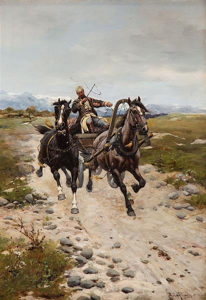 On the steppe - Bohdan von Kleczynski