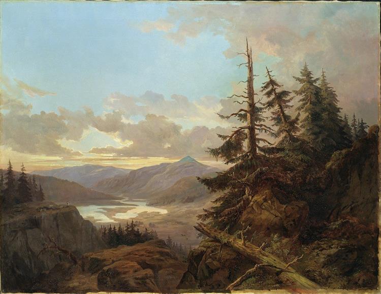 Norwegian Landscape in the Light of Early Morning - Charles XV of Sweden