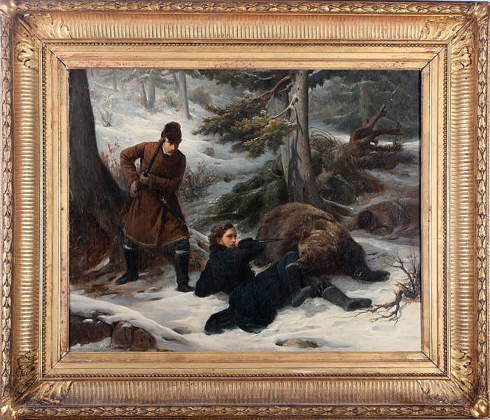 The Bear Hunters - Francois-Auguste Biard