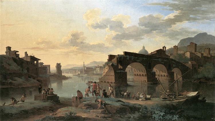 River View with the Ponte Rotto - Jakob de Heusch