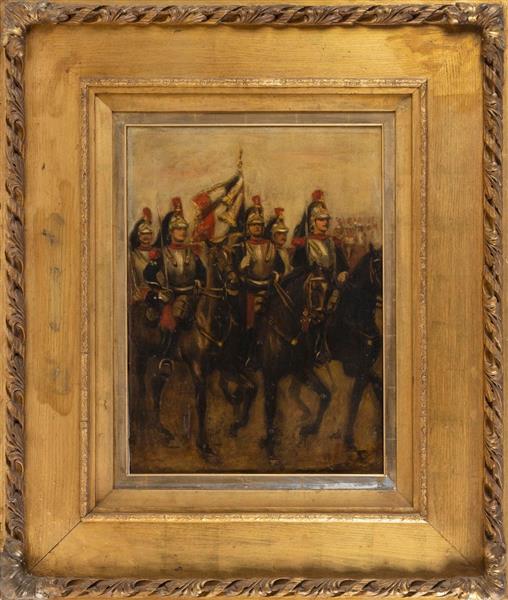 French mounted brigade, probably the first empire cuirassiers - Jean Baptiste Edouard Detaille