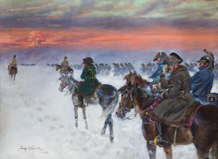Napoleon's retreat from Moscow - Jersy Kossak