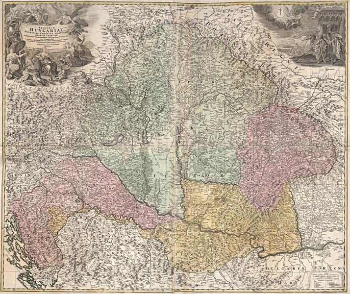 Regnorum Hungariae Dalmatiae, Croatiae, Sclavoniae, Bosniae et Serviae - Johann Homann