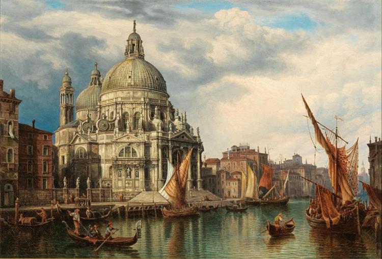 Venice, Grand Canal with Santa Maria della Salute - Karl Heinrich Jaeckel
