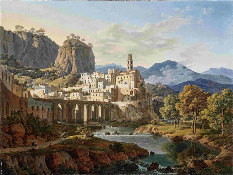 View of Atrani at Amalfi - Leo von Klenze