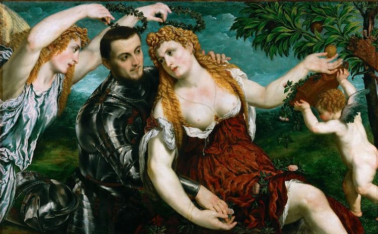 Alegoría con Marte, Venus y Cupido - Paris Bordone