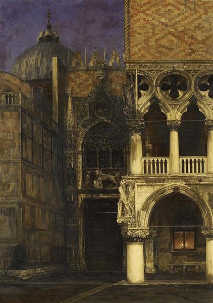 Venice. The Porta della Carta between San Marco and the Dogen Palace - Theodor Groll