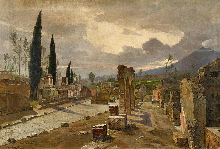 In den Ausgrabungen von Pompeji - Theodor Groll