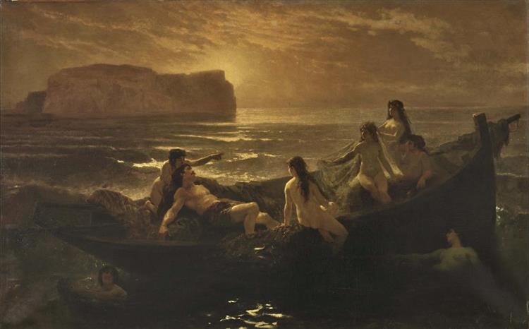 The boatman and the mermaids - Wilhelm Kray