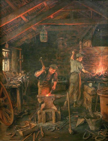 'By hammer and hand, all arts doth stand' (The Forge) - William Banks Fortescue