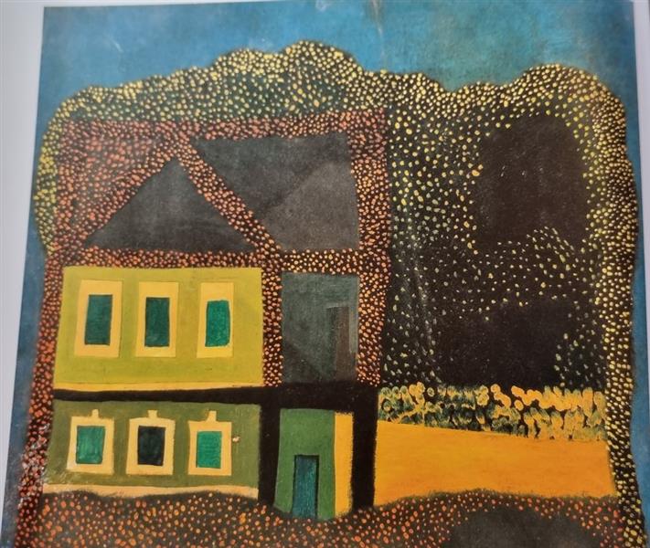 Valjda Lajos Dotted House, 1936, Iol on Paper, 44,5x50cm, 1936 - Лайош Вайда