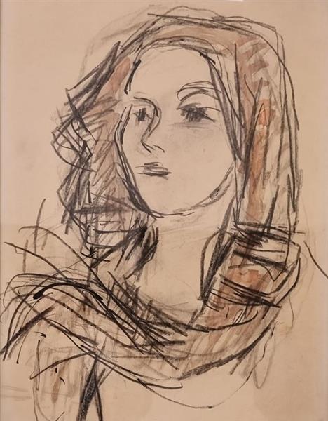 Béla Czóbe, Woman Portrait - Bela Czobel