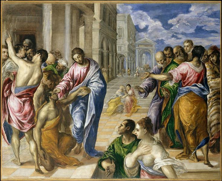 Christ healing the blind man, 1560 - El Greco