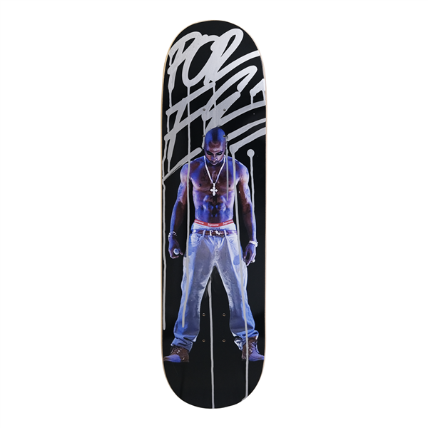 Supreme Tupac Hologram Skateboard Deck Silver by Enrique Enn, 2022 - Enrique Enn