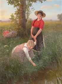 Picking flowers - Carl von Bergen