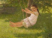 Girl on the swing - Carl von Bergen