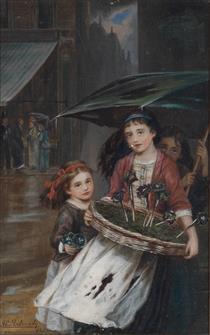 The flower sellers - Augustus Edwin Mulready