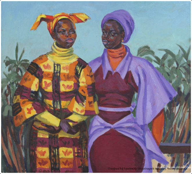 Two naitives from Guinea, 1979 - Mariam Aslamazian