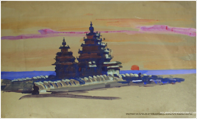 Mahabalipuram at sunset, 1973 - 瑪莉安·阿斯拉瑪贊