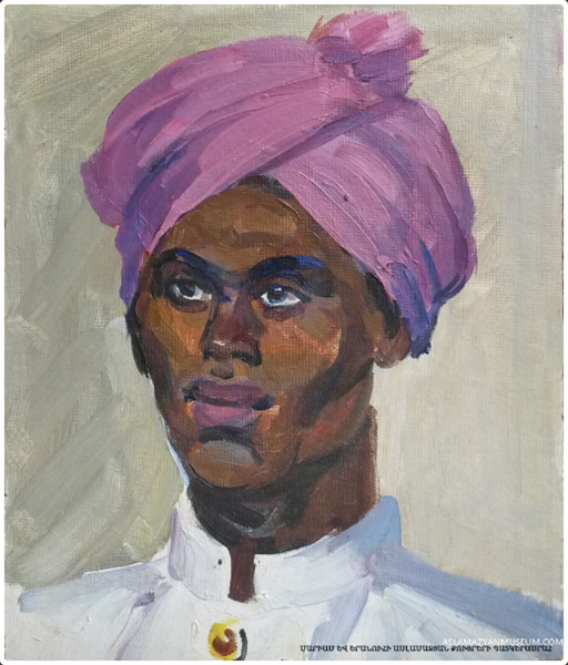 The portrait of Jaipurean waiter, 1970 - Мариам Асламазян