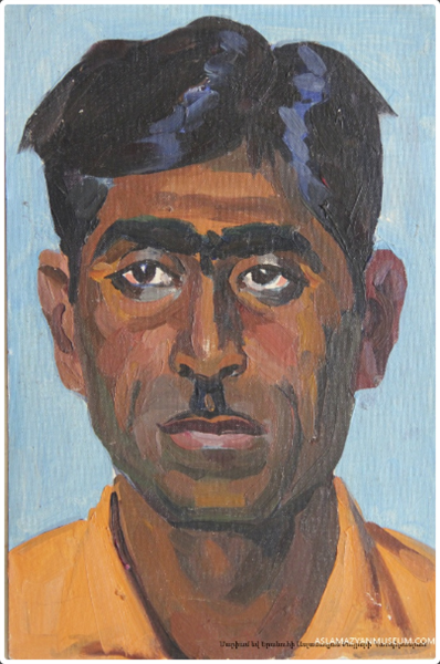 The portrait of Jaipurean artist, 1970 - Мариам Асламазян