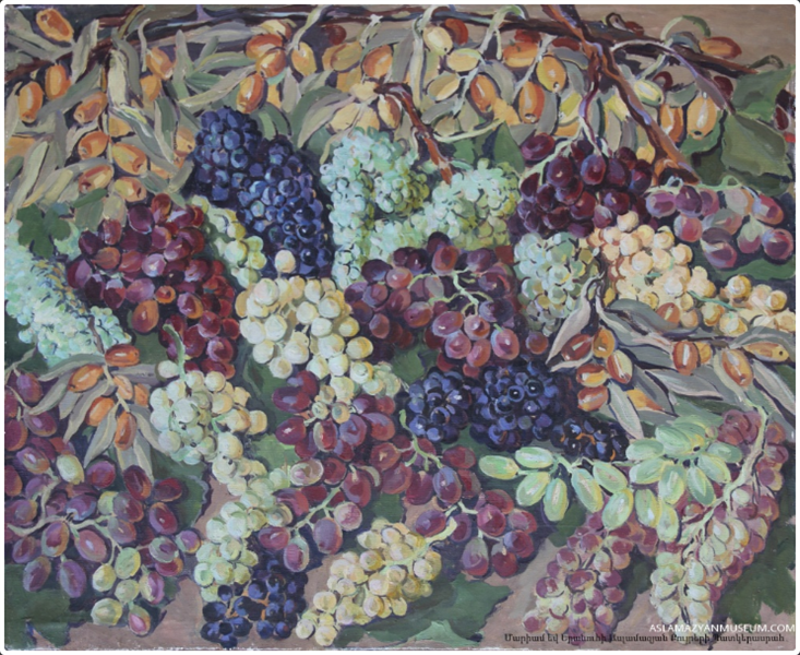 Grapes on the ground, 1948 - Мариам Асламазян