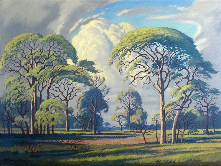 Trees and Landscape - Jacobus Hendrik Pierneef - WikiArt.org