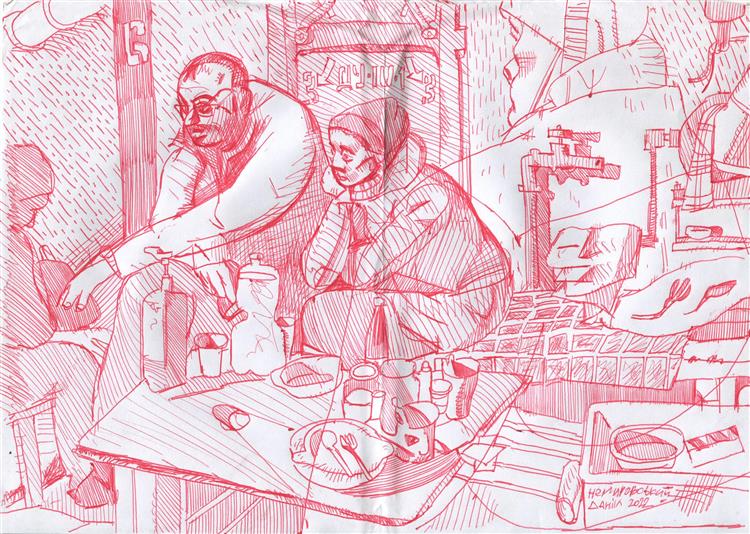 Drawing from the Shelter on Semashko Street, 2022 - Danil Nemirovsky