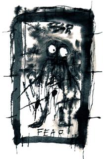 Fear 1 15×21cm Ink ×paper 2022 - Thomas Riesner