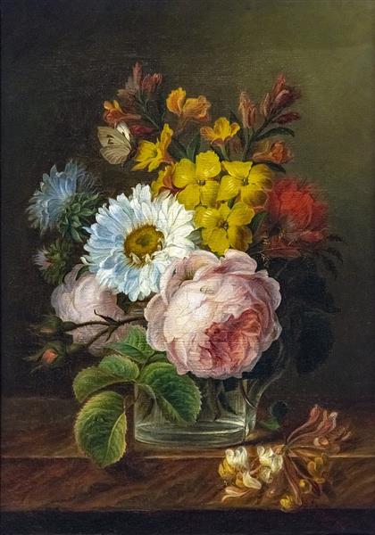 Bouquet of Flowers in a Glass of Water, c.1774 - Anne Vallayer-Coster ...