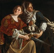 Judith and Her Maidservant with the Head of Holofernes - 阿尔泰米西娅·真蒂莱斯基