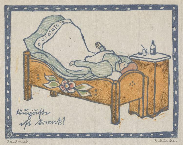 Auguste is Sick (Toy #1), 1908 - Gabriele Münter