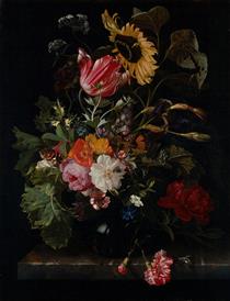 Bouquet of Flowers in a Vase - Maria van Oosterwijk