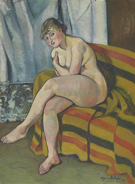 Nude Sitting on a Couch, 1916 - Сюзанна Валадон