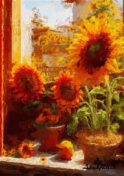 Red sunflowers 5.0, 2019 - Abu Faisal Sergio Tapia