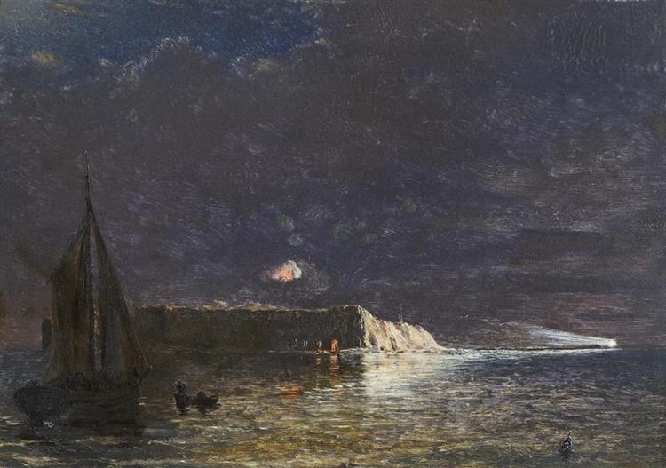 Night Bombardment, Dec. 10, 1864, 1864 - Conrad Wise Chapman - WikiArt.org