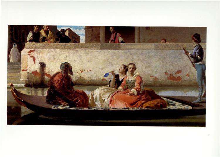 Titian's Gondola, 1861 - Federico Faruffini