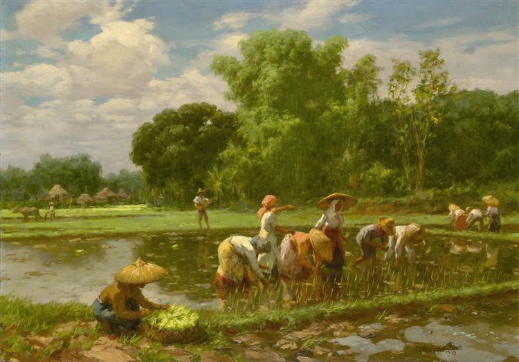 Rice Planting, 1949 - Fernando Amorsolo