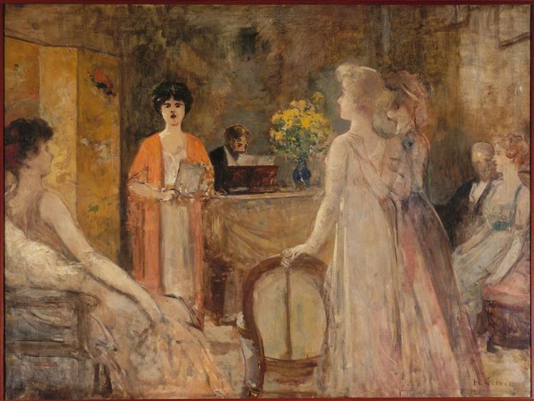 A tuesday evening at Madeleine Lemaire's home, c.1910 - Henri Gervex