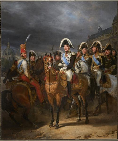 Review of the Paris garrison and the royal guard passing through the Champ-de-Mars, September 30, 1824, 1824 - Орас Верне