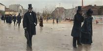 On the Way back from the Funeral - Jean Béraud