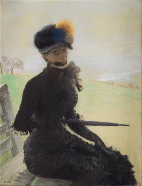 The woman with the pompoms, 1880 - 1881 - Giuseppe De Nittis