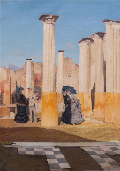 Forum in Pompeii, 1875 - Giuseppe De Nittis