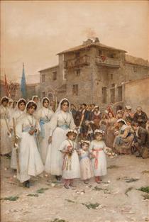 The religious procession - Publio de Tommasi