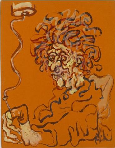 Drawing Pain - Self Portrait, 1967 - Абидин Дино