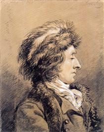 Man with fur hat - Abraham van Strij