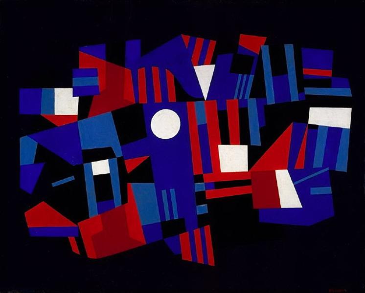 Red and Blue Composition, 1941 - Эд Рейнхардт