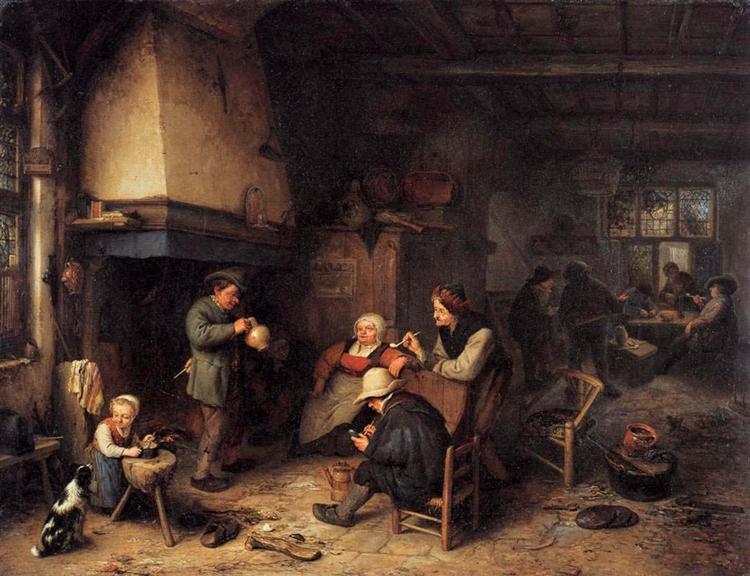 Peasants in an Interior, 1661 - Adriaen van Ostade - WikiArt.org