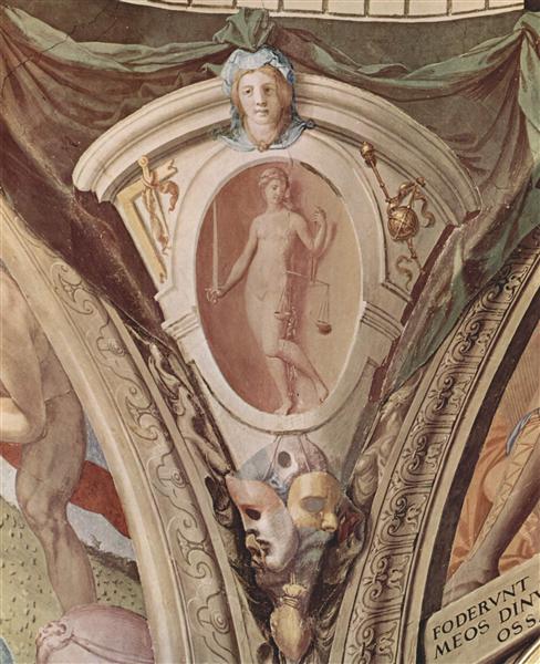 Scenes of allegories of the cardinal virtues, c.1544 - Agnolo Bronzino