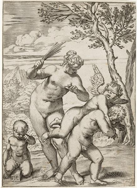 Venus Punishing Profane Love, 1590 - 1595 - Agostino Carracci